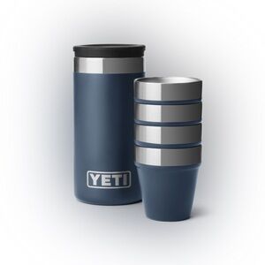 Yeti Shot Glasses & Case “Navy” NEW